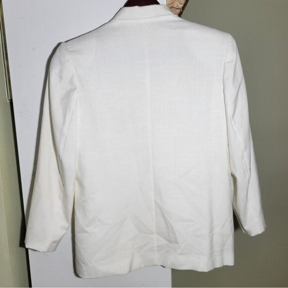 Vintage 1980s Koret white single breasted blazer suit skirt set small medium - Picture 6 of 15